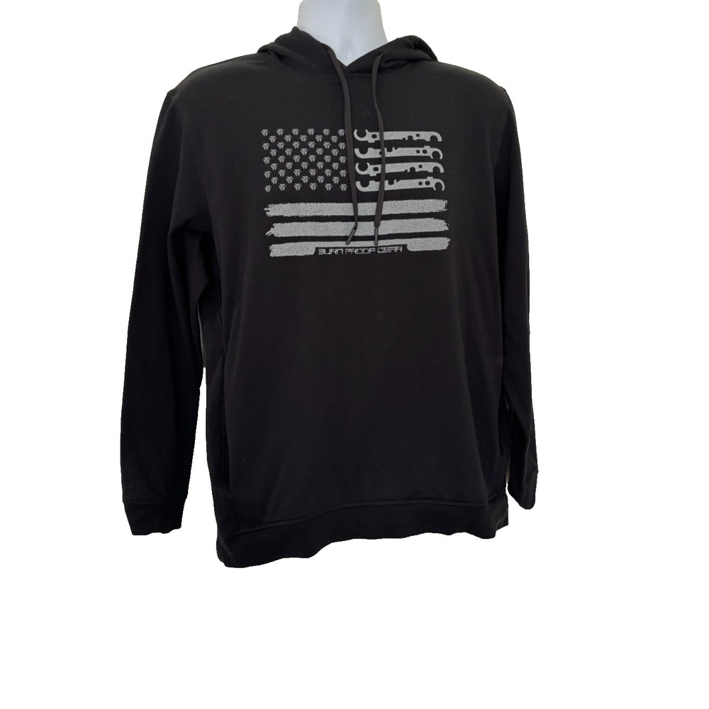 Burn Proof Gear BPG Hoodie Medium Black Flag Gorp Tactical Range Military Gear